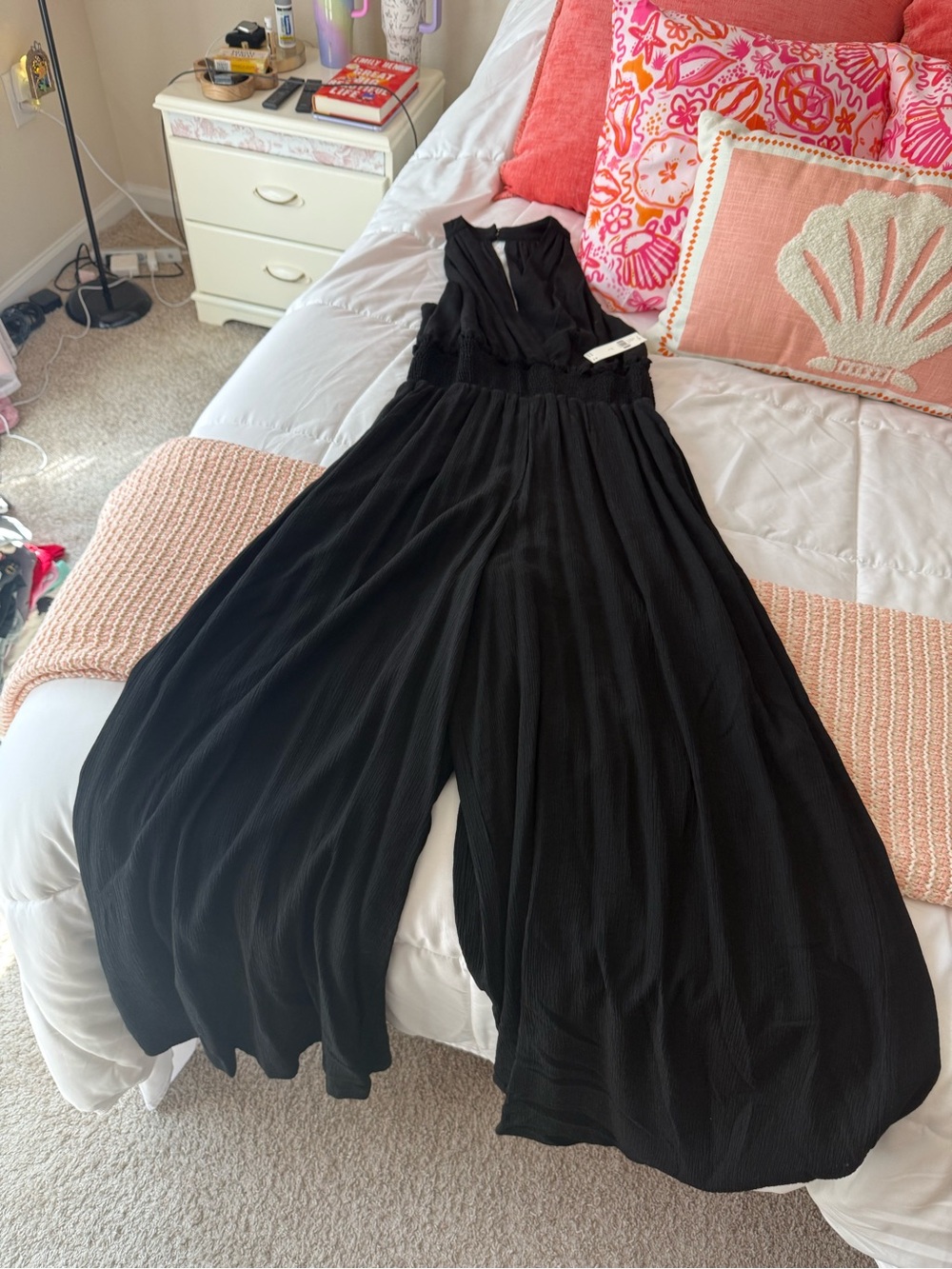 Anthropologie Black Wide-Leg Jumpsuit